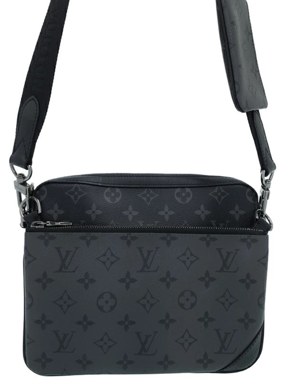 Louis Vuitton Monogram Eclipse Black Trio Messenger Shoulder Bag